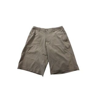 Hang Ten Chino Shorts Men's Size 32 Tan Beige Classic Fit Casual‎ Zipper Pockets
